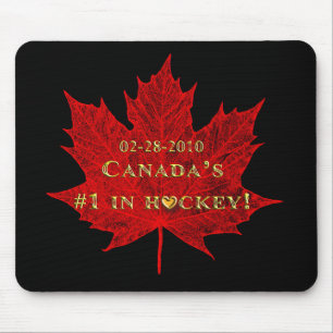 Tapis De Souris L'hockey du Canada Victoire-Daté ! +Feuille