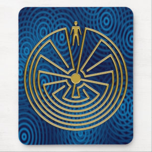 Tapis De Souris L'homme dans le labyrinthe - or