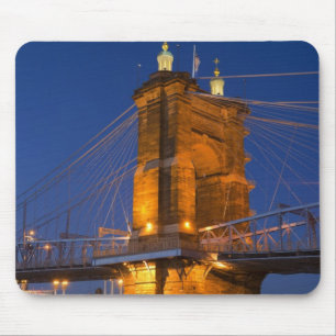 Tapis De Souris L'horizon de Cincinnati, Ohio, États-Unis au crépu