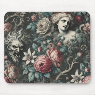 Tapis De Souris L'hystérie se cache dans les fleurs - gothique vic