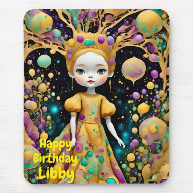 Tapis De Souris LIBBY ~ Étrange fille d'anniversaire ~ Mousepad (Devant)