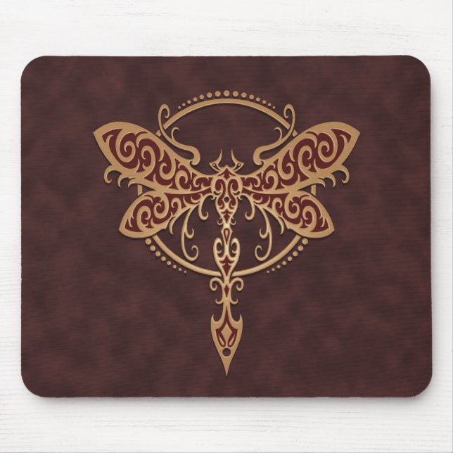 Tapis De Souris Libellule tribale - brun (Devant)