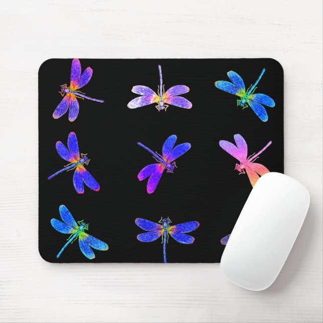 Tapis De Souris libellules colorées (Avec souris)