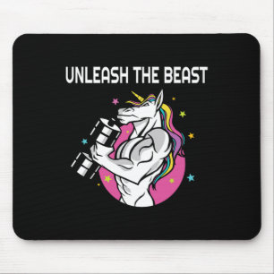 Tapis De Souris Libérez La Bête - Unicorn Gym Rat Magique Étincell