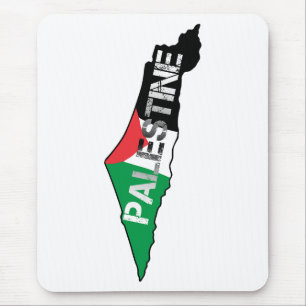 Tapis De Souris Libérez la Palestine Drapeau sur la carte Palestin