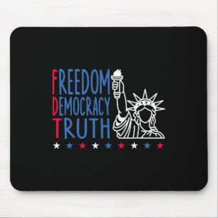 Tapis De Souris Liberté Démocratie Vérité Patriotique Drapeau État