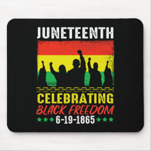 Tapis De Souris Liberté noire 19 juin 1865 Junetdix Amer africain