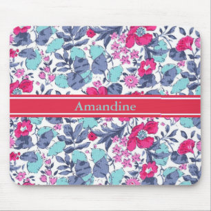 Tapis De Souris Liberty fleur personnalisable prénom
