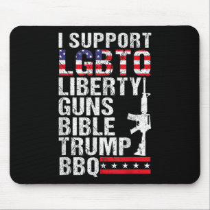 Tapis De Souris Liberty Guns Bible Trump Bbq