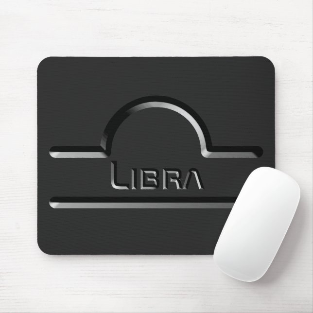 Tapis De Souris Libra, Conception abstraite du signe zodiaque (Avec souris)