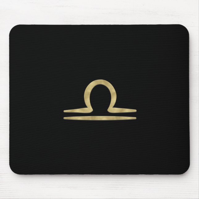 Tapis De Souris LIBRA Gold Septembre Octobre Anniversaire Astrolog (Devant)