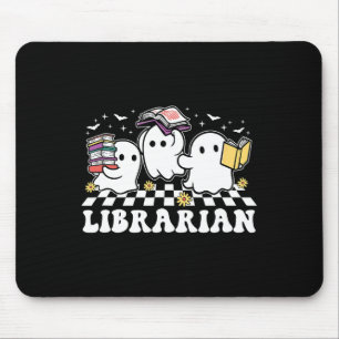 Tapis De Souris Librairie Cute Ghost Livre Lecture Drôle Halloween