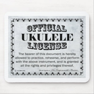 Tapis De Souris Licence Ukulele