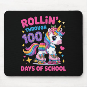 Tapis De Souris Licorne 100 Jours D'école 100ème Jour Filles Intel