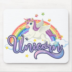 Tapis De Souris Licorne Arc-en-Ciel Magnifique