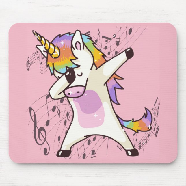 Tapis De Souris Licorne d'arc-en-ciel (Devant)