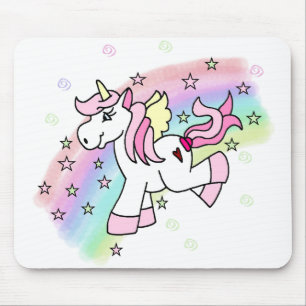 Tapis De Souris Licorne d'arc-en-ciel