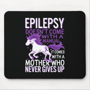 Tapis De Souris Licorne de sensibilisation à l'épilepsie Ruban vio