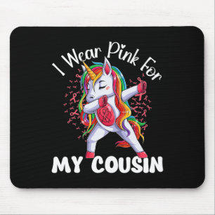 Tapis De Souris Licorne de sensibilisation au cancer Je porte du r