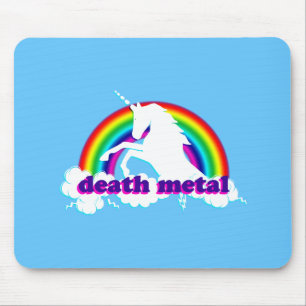 Tapis De Souris Licorne et arc-en-ciel drôles en métal de la mor
