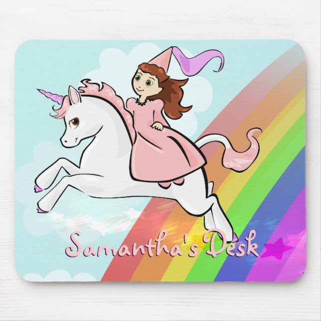 Tapis De Souris Licorne et princesse Mousepad (Devant)