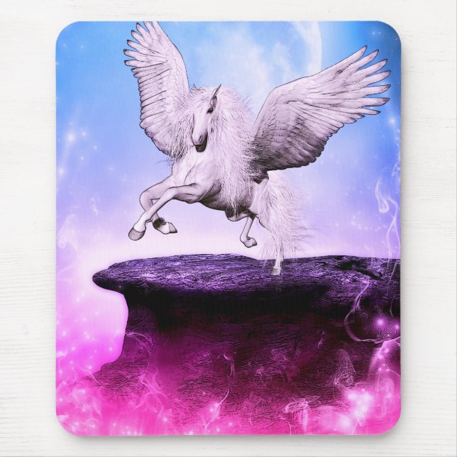 Tapis De Souris Licorne Fantastique Rose (Devant)