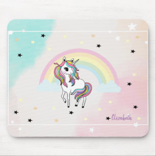 Tapis De Souris Licorne Magique, Arc-en-Ciel, Étoiles