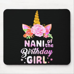 Tapis De Souris Licorne mignonne nani de la fille d'anniversaire d