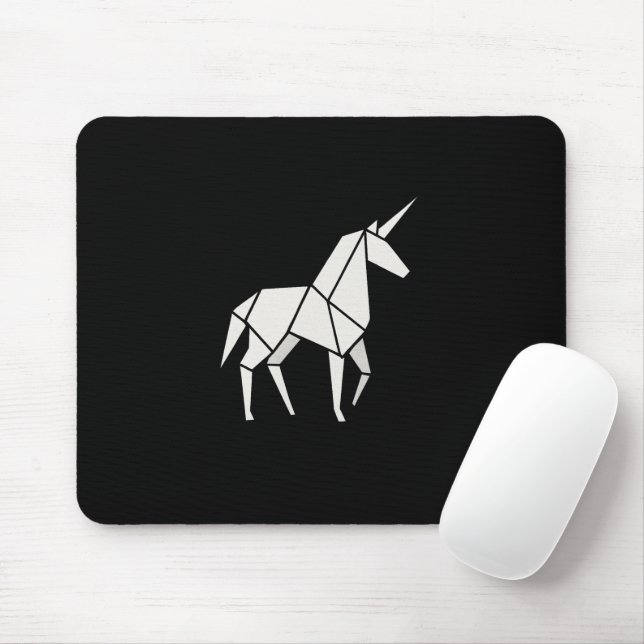 Tapis de souris LICORNE ORIGAMI (Avec souris)
