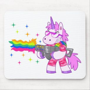 Tapis De Souris Licorne pourpre - arme à feu