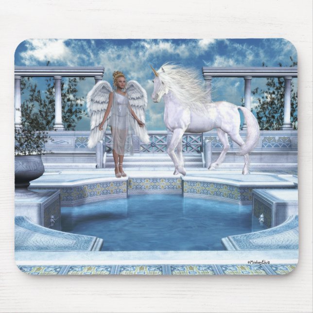 Tapis De Souris Licornes Mousepad de Fae d'anges (Devant)