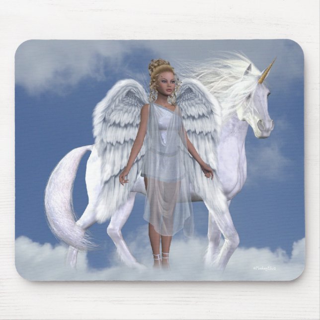 Tapis De Souris Licornes Mousepad de Fae d'anges (Devant)