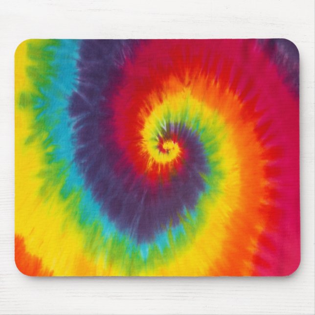 Tapis De Souris Lien tie dye tourbillon arc-en-ciel couleur cool (Devant)