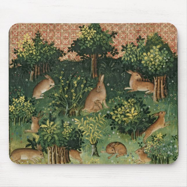Tapis De Souris Lièvres dans un bois (Devant)