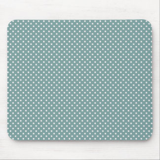 Tapis De Souris Light Blue and White Polka Dots Pattern Mousepad