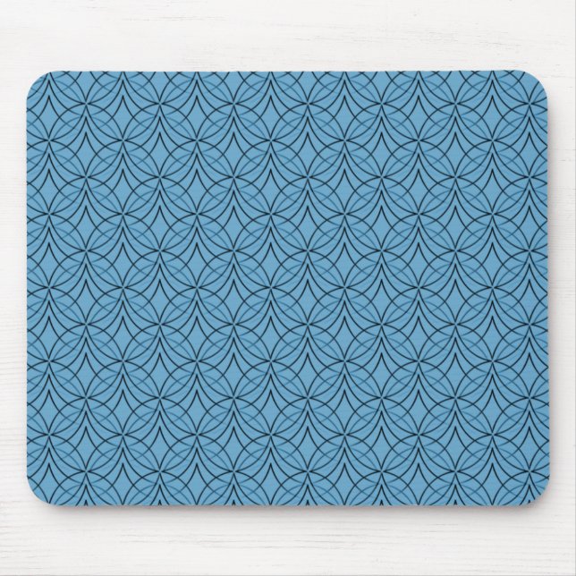 Tapis De Souris Light Blue Metro Retro Mousepad (Devant)
