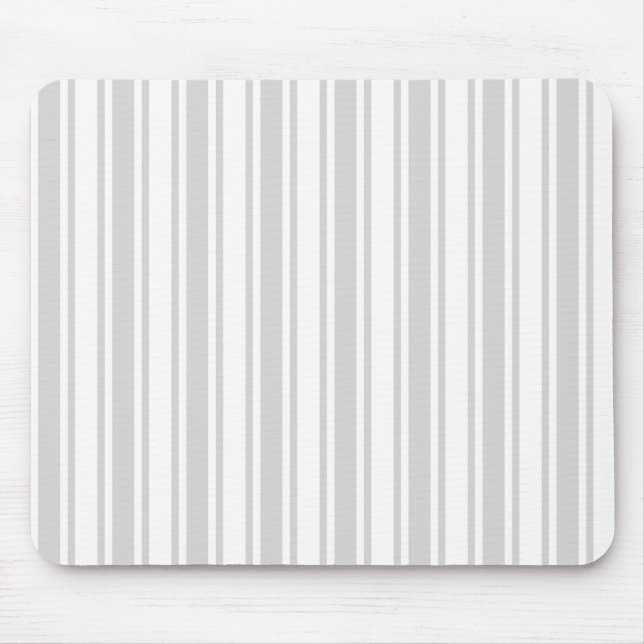 Tapis De Souris Light grey and white candy stripes (Devant)
