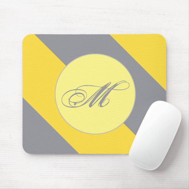 Tapis De Souris Light Yellow And Soft Gray Customize (Avec souris)