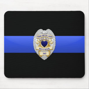 Tapis De Souris Ligne Bleue Mince - Insigne
