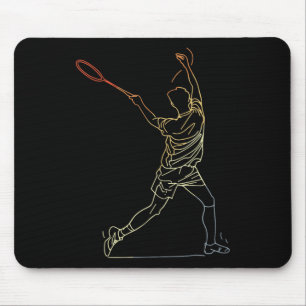 Tapis De Souris Ligne de badminton Art Sports d'intérieur