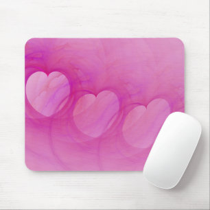 Tapis De Souris Ligne de coeur rose