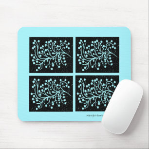 Tapis De Souris Ligne Jardin de Minuit Turquoise Mist