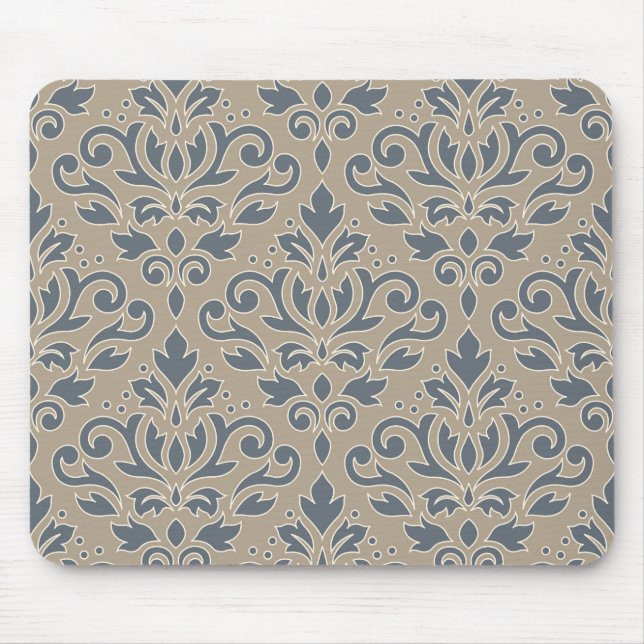 Tapis De Souris Ligne sable de crème de motif de damassé de (Devant)