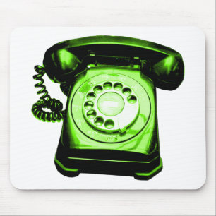 Tapis De Souris Ligne téléphonique verte