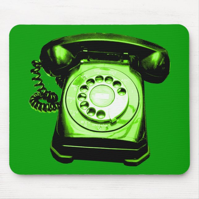 Tapis De Souris Ligne téléphonique verte (Devant)
