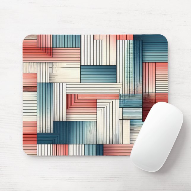 Tapis De Souris Lignes Abstraites en Harmonie (Avec souris)
