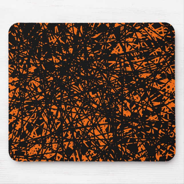 Tapis De Souris Lignes Abstraites - Orange (Devant)