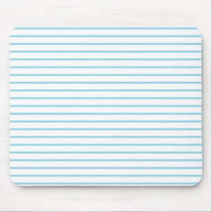 Tapis De Souris Lignes bleues en pastel blanches