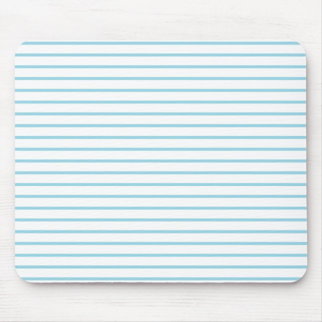 Tapis De Souris Lignes bleues en pastel blanches (Devant)