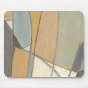 Tapis De Souris Lignes courbées et tons de terre coupés